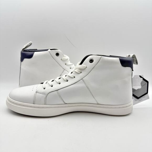 Anthony Veer Mens Kips High-Top Sneakers US 10.5 EU 43.5 White Leather NWOB - Picture 7 of 14